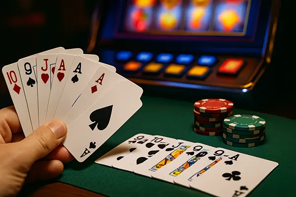 Video poker cards
